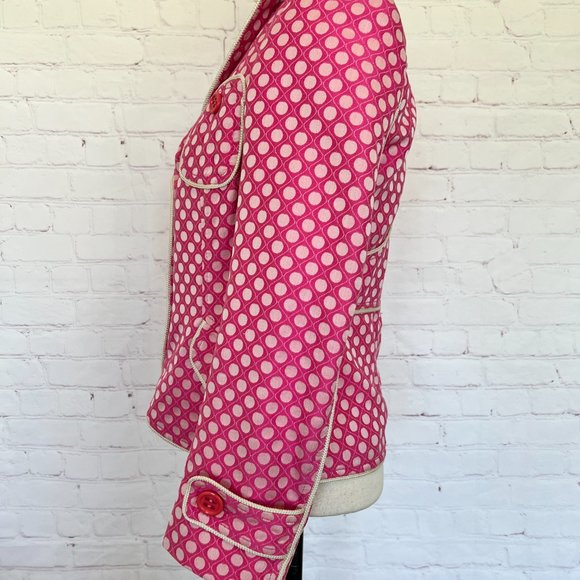 Moschino - Cheap and Chic Pink Polka Dot Blazer - Size 6 - Picture 12 of 16